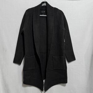 Women’s Sweater Cardigan XS Ash Gray Shawl Collar Pockets By RD Style NWT